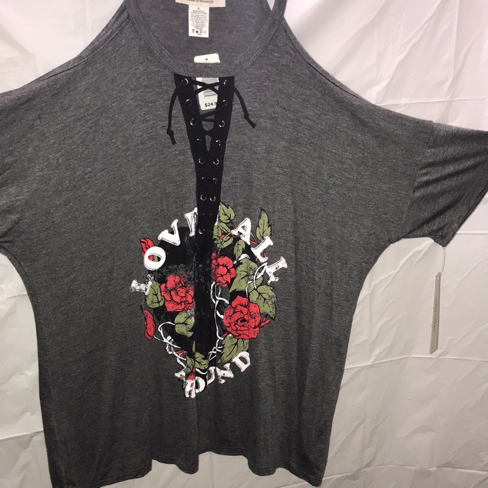 Urban rebel lace up cut out shoulders